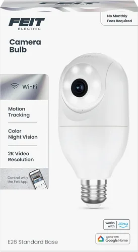 Miniatura 16 de Feit Electric Foco de cámara de seguridad inteligente, resolución QHD 2K, audio de 2 vías, seguimiento humano, panorámica de 350°