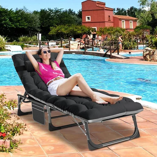 Miniatura 3 de DoCred - Cuna de camping plegable con colchón, paquete de 2 cunas plegables resistentes para adultos, cuna de dormir portátil para adultos, cama al