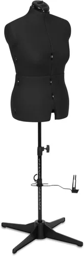 Adjustoform Sew Simple FG307 Maniquí ajustable con forma de vestido negro M-L (talla de vestido EE. UU. 10-16) de 8 piezas para costura femenina +
