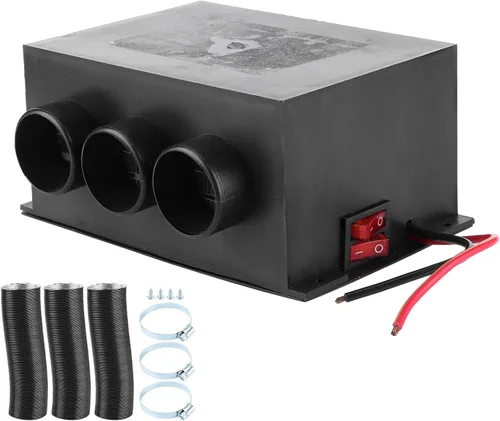 Miniatura 2 de Calentador de coche 12 V 600 W 3 agujeros portátil calentador de invierno calentamiento rápido descongelante calentador de coche desempañador se