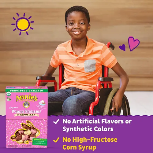 Miniatura 156 de Annie's Organic Chocolate Bunny Graham Snacks, 7.5 onzas