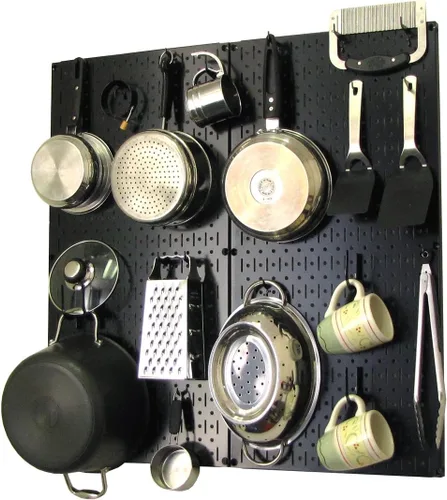 Wall Control Organizador de Tablero Perforado de Cocina Estante de Almacenamiento de Ollas y Sartenes Kit de Organización con Tablero Perforado