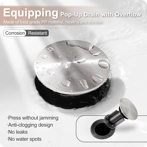 Miniatura 5 de Grifo de baño generalizado de 4 a 16 pulgadas de níquel cepillado, grifo de cascada de latón para fregadero de baño, 2 asas con mangueras de agua
