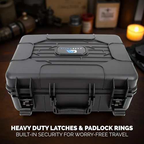 Miniatura 8 de CASEMATIX Estuche rígido de almacenamiento en miniatura, funda de espuma personalizable de doble capa para miniaturas, unidades grandes y vehículos
