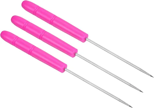 PATIKIL Raqueta de bádminton Herramienta de guía de cuerda de raqueta de tenis Rosa Rojo