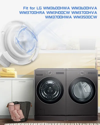 Miniatura 2 de NTWC021S03 Bomba de drenaje, apta para LG WM3600HWA WM3600HVA WM3700HRA WM3400CW WM3700HVA WM3700HWA WM3500CW, DC26V 1.7A 45W Material cerámico