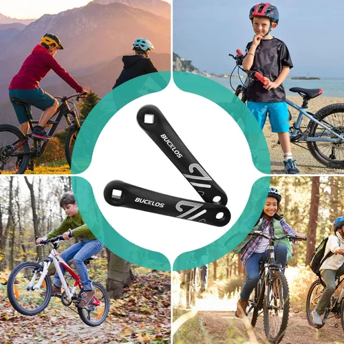 Miniatura 6 de BUCKLOS Juego de bielas para bicicleta eléctrica de montaña con brazo de manivela cuadrado/diamante/hueco - 152MM/170MM/175MM MTB de aluminio