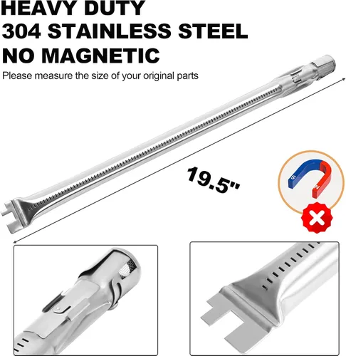 Miniatura 36 de SafBbcue 7508 - Juego de 3 tubos de acero inoxidable de 28 pulgadas para Weber Genesis Silver B/C Gold B/C Spirit 700 Spirit E-310/320 con control