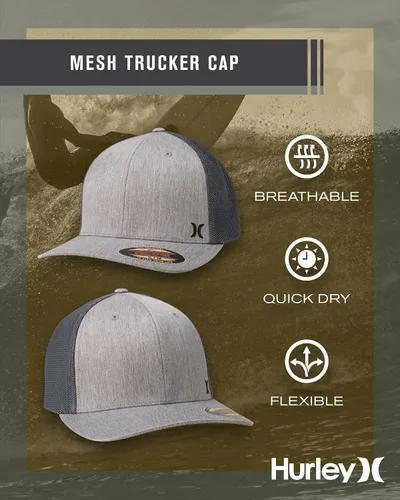 Miniatura 2 de Hurley Gorras para hombre - Gorra de béisbol Mini Icon Mesh Panel - Sombreros ajustados para hombre