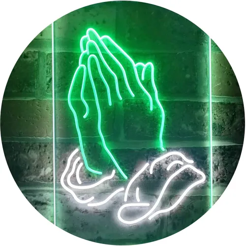 Miniatura 18 de ADVPRO Praying Hands Home Display Dual Color LED Neon Sign Blue & Red 8.5" x 12" st6s23-i3264-br