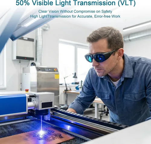 Miniatura 5 de MCWlaser Gafas de seguridad láser 600-1100nm OD6+, láser de picosegundo/luz fría/láser Yag/módulo láser infrarrojo protección ocular gafas láser