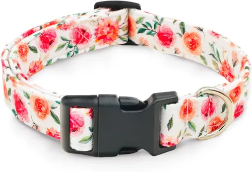 Miniatura 14 de Tunkoo Collar de perro de flores de margarita, bonito collar floral ajustable para perros machos y hembras con hebilla de plástico fuerte
