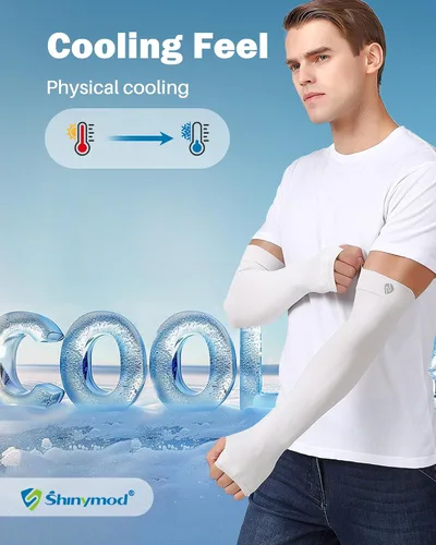 Miniatura 4 de Mangas para brazo, para hombres o mujeres. Para calentar o refrescar. Guantes de Compresión con factor de protección de los rayos ultravioleta UPF