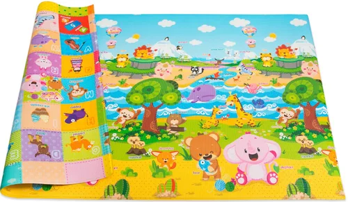 Miniatura 9 de Baby Care - Alfombra de juego (grande, diseño de Hygge, Aztec & Arbor) de 82 x 55 pulgadas, original de una pieza, reversible, enrollable