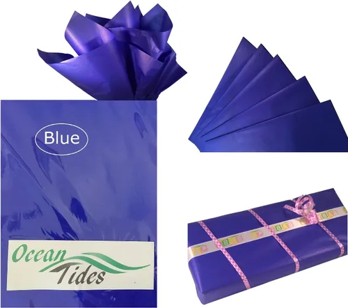 Miniatura 28 de Ocean Tides 300 hojas (14 x 20 pulgadas) de papel de regalo de Navidad, papel de seda de regalo a granel para manualidades, cumpleaños y días