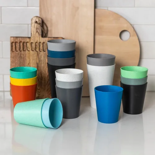 Miniatura 9 de Grow Forward Vasos de plástico prémium para niños, vasos de paja de trigo irrompibles de 13 onzas para niños, vasos para beber sin BPA no tóxicos