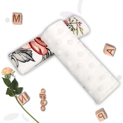 Miniatura 8 de Fundas de correa de asiento de automóvil para bebé, almohadillas para los hombros para bebé, fundas de cinturón de asiento de automóvil súper suaves