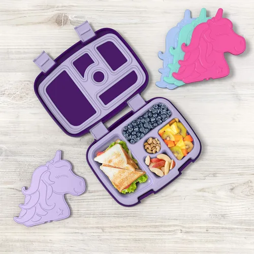 Miniatura 2 de Bentgo Buddies Paquetes de Hielo Reutilizables - Delgados para Loncheras, Bolsas y Hieleras Multicolor Paquete de 4 (Unicornio)
