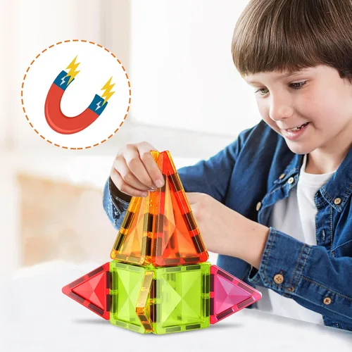 Miniatura 5 de PicassoTiles Mini Diamond PTM12 - Azulejos magnéticos de construcción, bloques, juguete portátil y compacto, educación de STEM y temprana