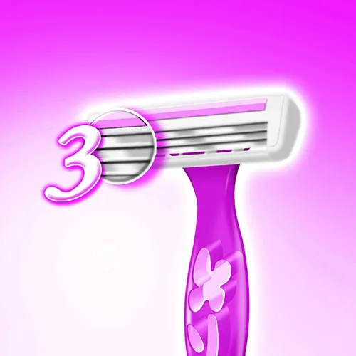 Miniatura 6 de BIC Soleil Simply Smooth - Maquinillas de afeitar desechables para mujer, 3 cuchillas con tira de humedad para un afeitado suave y sedoso, juego