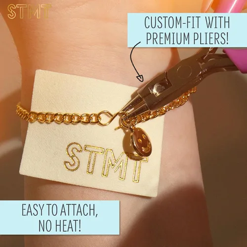 Miniatura 5 de Kit de joyería DIY de infinidad de STMT, haz 10 pulseras para siempre, cadenas de pulsera permanentes, sin necesidad de soldadura, ajuste