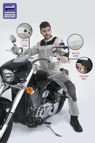 Miniatura 2 de WICKED STOCK Chaqueta de motociclista de malla para hombre - CE Nivel 2 Enduro Chaqueta de motociclista Armadura de motocicleta - Chaqueta