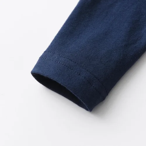 Miniatura 4 de Conjunto de 3 piezas de ropa para bebé recién nacido, mameluco de manga larga + pantalones + sombrero