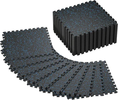 Miniatura 21 de SUPERJARE Alfombrillas para Equipo de Ejercicio de 0.4" de Grosor, 24 Piezas, 96 Pies Cuadrados, Tapetes de Espuma EVA de Alta Densidad
