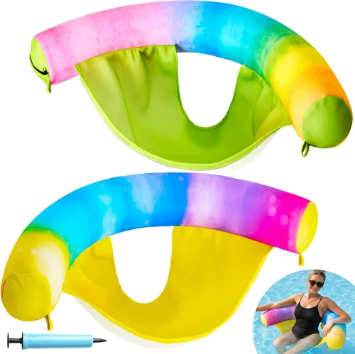 Miniatura 8 de FindUWill Pool Floats Adult, 55'' X-Large Fabric-Covered Pool Float Lounger & Raft, Mesh Pool Float for Summer Party Lake Beach