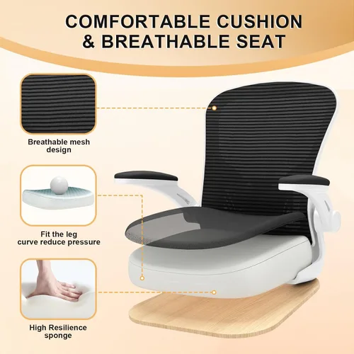 Miniatura 5 de Synorla Silla de oficina, sillas de escritorio ergonómicas de 330 libras de capacidad, silla de computadora de malla con respaldo alto