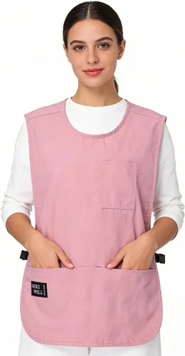 Miniatura 14 de Delantal impermeable unisex de trabajo con 4 bolsillos, delantal tipo faja, ultraligero, para chef y camarero, overol de trabajo Negro