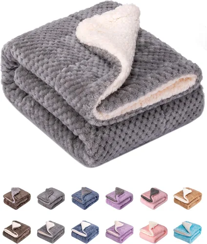 Miniatura 30 de Manta mullida o manta mullida para bebé niña o niño, suave y cálida y acogedora manta de vellón coral para bebé, bebé o recién nacido, manta