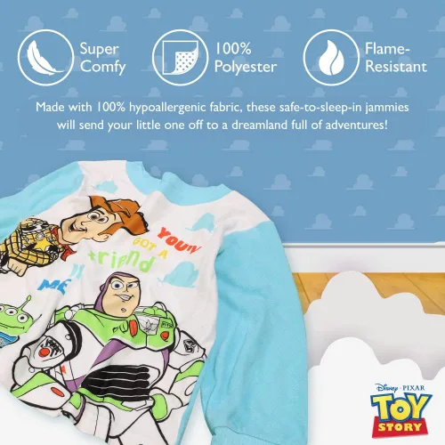 Miniatura 3 de Disney Little Lightyear - Conjunto de pijama de 2 piezas de 2 piezas con diseño de Mickey Mouse de The Nightmare Before Christmas, Andy's Friend