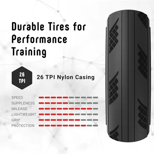 Miniatura 5 de Vittoria Zaffiro Pro G2.0 Neumáticos de bicicleta de carretera para entrenamiento de rendimiento en todas las condiciones (Neumático 700x25c)