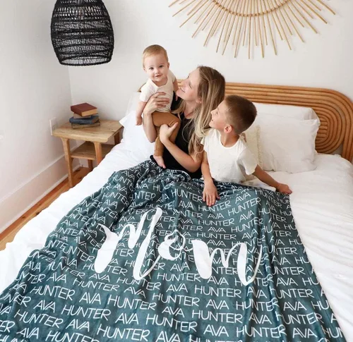 Miniatura 15 de Manta personalizada con nombre para bebés y adultos, manta personalizada con nombre para el día de la madre, el mejor regalo para mamá, papá, Abuela