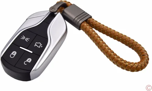 Miniatura 4 de Llavero con cuerda de diseño de tejido de bellota para automóvil, compatible con Porsche Maserati Mercedes BMW Cadillac Lexus Ford Toyota VW Honda
