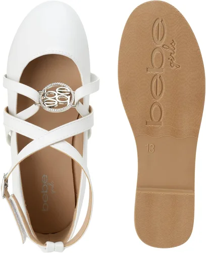 Miniatura 6 de bebe Girls Dress Shoes - Strappy Ballet Flats with Rhinestone Medallion Little GirlBig Girl