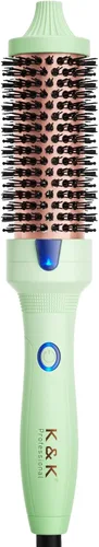 K&K Cepillo 40, cepillo térmico para aspecto de soplado, cepillo redondo iónico de 1 1/2 pulgadas que hace que el cabello sea más suave, cepillo