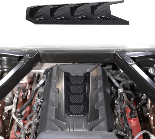 Miniatura 10 de Daeiclru Cubierta de cubierta de motor compatible con Chevrolet Corvette C8 2020-2023, cubierta de panel de bahía de motor de plástico ABS (azul)