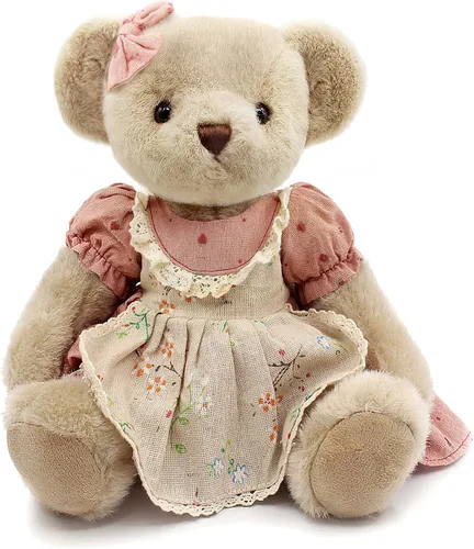 Miniatura 12 de suepcuddly Oso de Peluche Articulado Animales de Peluche Pequeño Juguete de Peluche Suave con Tela (Naranja 13 Pulgadas)