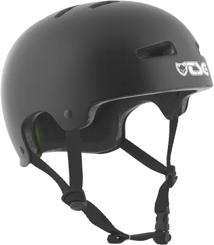 TSG Evolution - Casco de bicicleta y patinaje | para ciclismo, BMX, patinaje, patinaje, patinaje en línea, longboarding, triple certificación, Negro