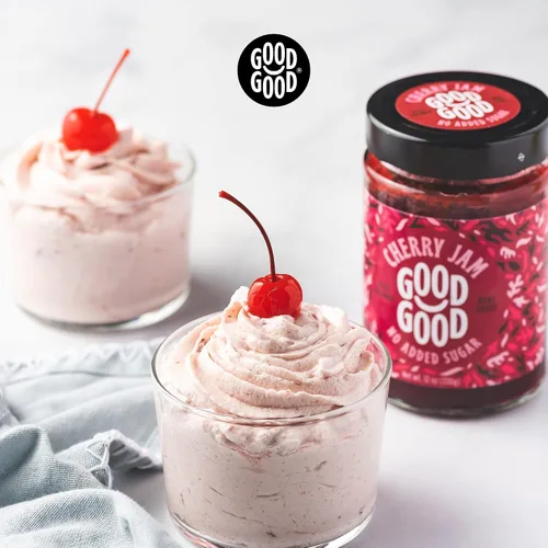 Miniatura 5 de GOOD GOOD Cherry Jam - Sin azúcar añadida - Bajo en calorías - Sin gluten y vegano - Apto para diabéticos y keto - 12 oz / 330 g (paquete de 1)
