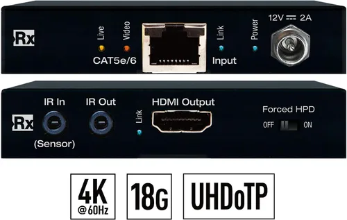 Miniatura 3 de KD-EX18G: Juego de extensor CAT6 de más de 114.8 ft HDMI