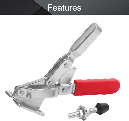 Miniatura 3 de Utoolmart Abrazadera de palanca vertical de la herramienta de mano GH-101-EL Abrazadera de liberación rápida 793.7 lbs Capacidad de retención 1 PC