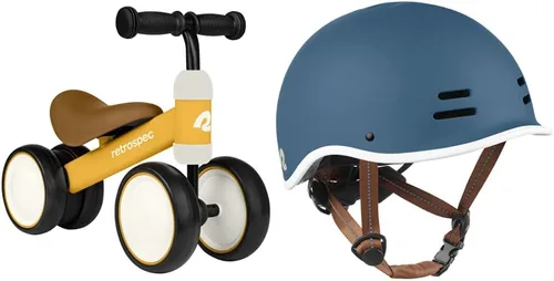 Miniatura 9 de Retrospec Cricket Baby Walker Bicicleta de equilibrio con 4 ruedas para edades de 12 a 24 meses, bicicleta de juguete para niños de 1 año - Juguetes