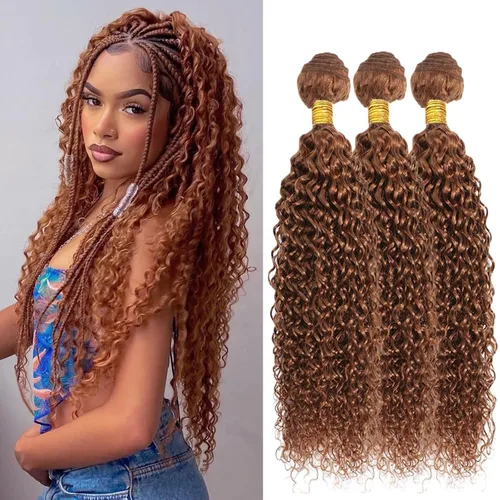 Miniatura 146 de Color 30 paquetes de cabello humano marrón onda del cuerpo paquetes 8 10 12 pulgadas brasileño virgen Remy extensiones de cabello humano doble trama