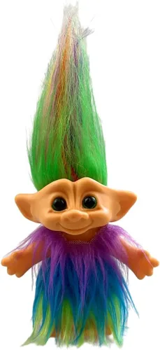 Miniatura 10 de Muñecas vintage Troll cromáticas adorables para colecciones, proyectos escolares, artes y manualidades, recuerdos de fiesta, 7.5 pulgadas de alto