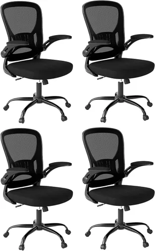 Miniatura 16 de Youhauchair Silla de oficina, sillas ergonómicas de escritorio de oficina en casa con brazos abatibles y soporte lumbar, altura ajustable