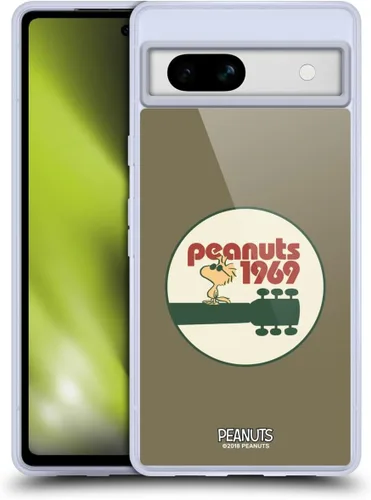 Miniatura 352 de Head Case Designs Funda de gel Woodstock 50th con licencia oficial de Peanuts Snoopy Guitar 1969 [protección de grado militar] compatible
