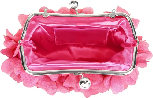 Miniatura 8 de JAMBHALA Bolso de noche para mujer, pequeño bolso floral con cadena para boda, fiesta, baile de graduación